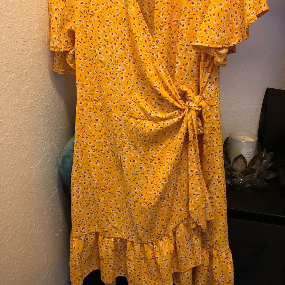 Floral wrap dress